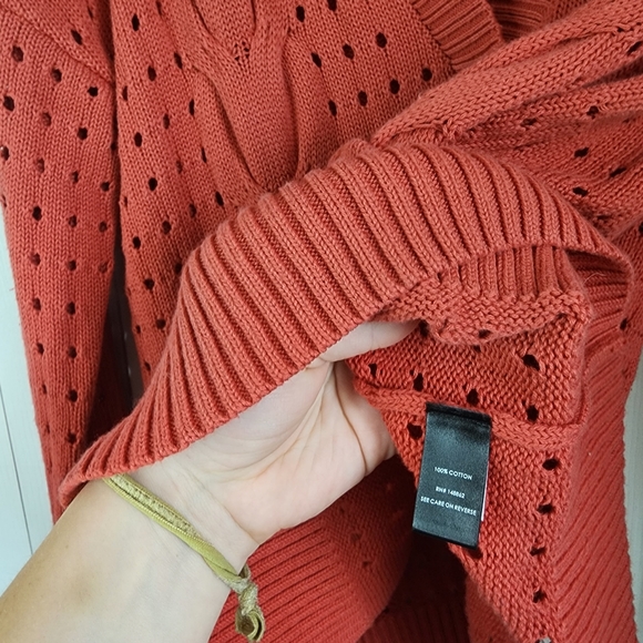 Torrid Cable Boyfriend Cardigan Sweater Baked Apple Sz 00 - Picture 11 of 13